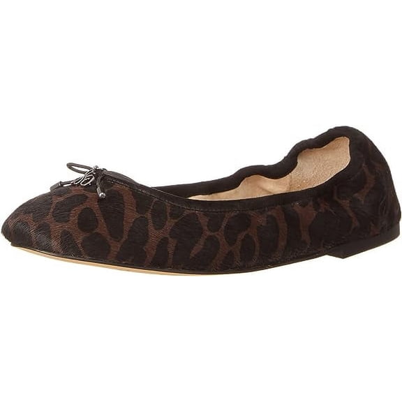 Sam Edelman Felicia Brown Multi Slip On Rounded Closed Toe Flexible Ballet Flats (Brown Multi, 4)