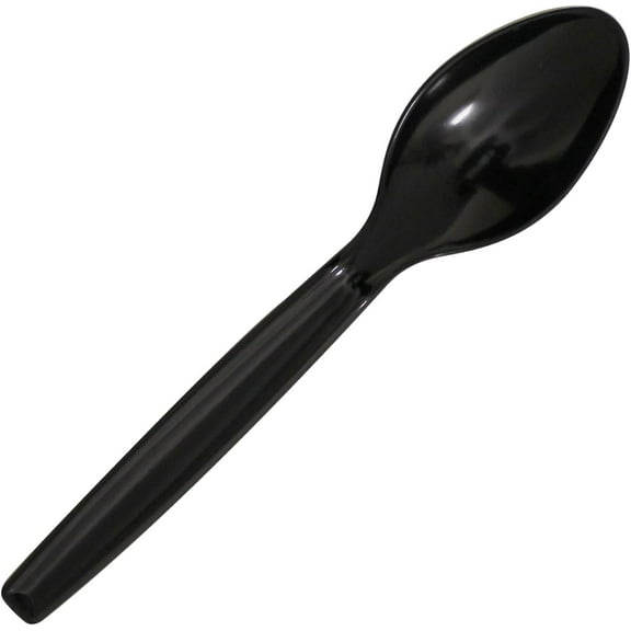 Highmark Full-Sized Plastic Spoons, Black, Box Of 1000, 3585490694