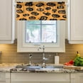 thumbnail image 3 of Coolnut Halloween Pumpkin Valance Curtains for Kitchen or Bathroom, 54x18in Valances Window Treatment Rod Pocket Drape Light Filtering Living Room Bedroom Decor, 3 of 6