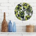 thumbnail image 3 of Yayeee 10" Wall Clock Battery Operated Quartz Round Silent Non-Ticking Home Decor, Gray Floral, 3 of 6