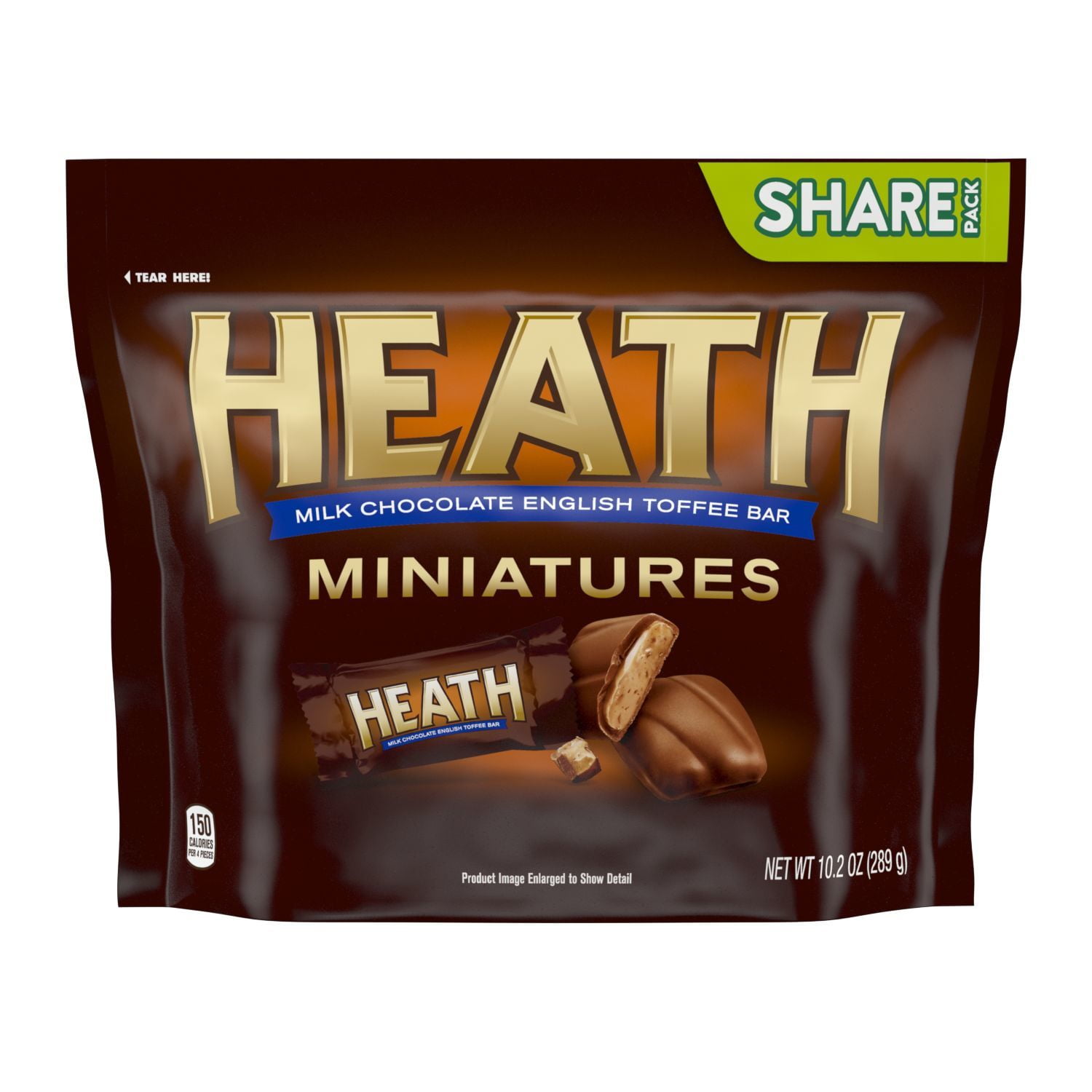 HEATH, Miniatures Milk Chocolate English Toffee Candy Bars, Individually Wrapped, Gluten Free, 10.2 oz, Share Pack