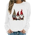 thumbnail image 4 of Ugly Christmas Sweatshirt for Women Long Sleeve Xmas Graphic Shirts Loose Holiday Gift Pullover Tops, M White, 4 of 6