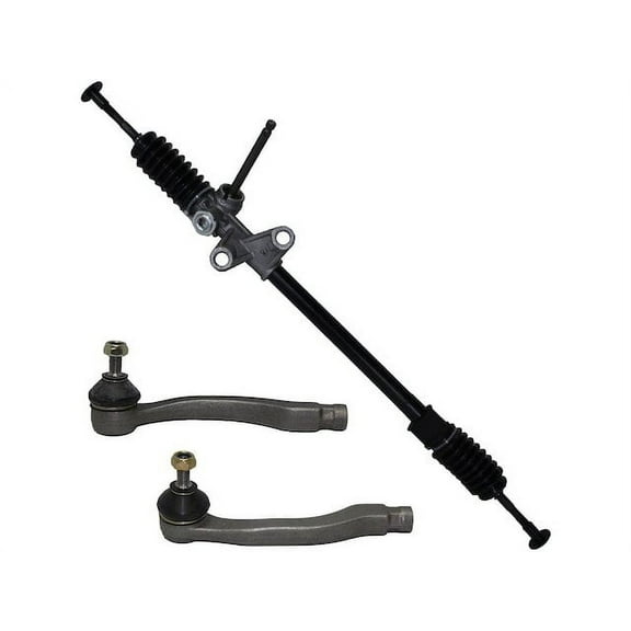 Front Steering Rack and Tie Rod End Kit - Compatible with 1993 - 1997 Honda Civic del Sol 1994 1995 1996