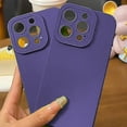 thumbnail image 3 of Designed for iPhone Case,Liquid Silicone Slim Thin Camera Lens Protection Shockproof Protective Cover Phone Case (Purple,iPhone 14), 3 of 5