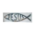 thumbnail image 1 of 3D Auto camión coche Jesús pescado cromado pegatina emblema adhesivo Plata, 1 of 9