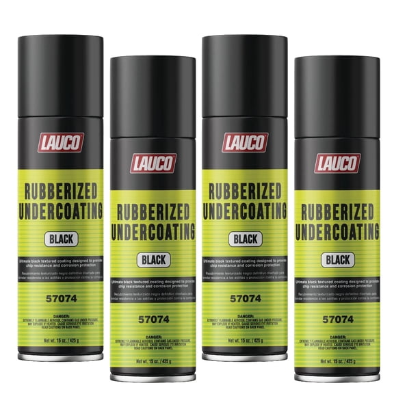 Rubberized Undercoating Black Aerosol Spray Can 15oz Quantity: 4 Pack