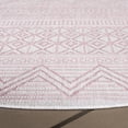 thumbnail image 3 of Safavieh Courtyard Altan Geometric Indoor/Outdoor Area Rug, Ivory/Pink, 6'7" x 6'7" Round, 3 of 9