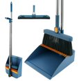 thumbnail image 1 of 3Pcs Floor Sweeping Set with Long Handle 180°Rotating Floor Broom Squeegee Dustpan Set Foldable Stand Dustpan and Broom, 1 of 11