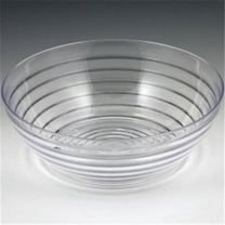 Maryland Plastics Crystalware 1 Quart Clear Plastic Ringed Bowl