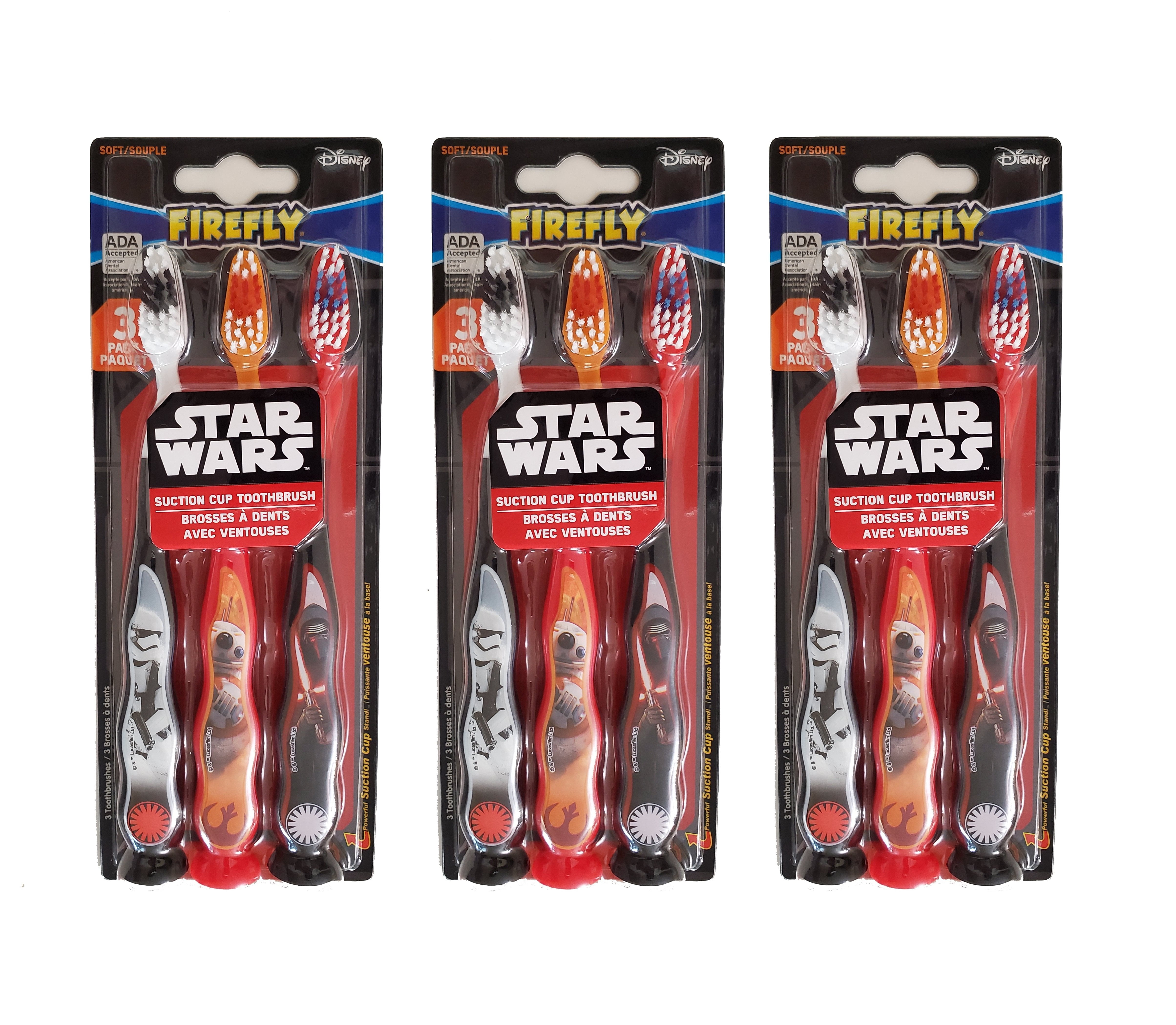 Disney Star Wars Kylo Ren Lightsaber Light Up Toothbrush Sound Effects & Timer 