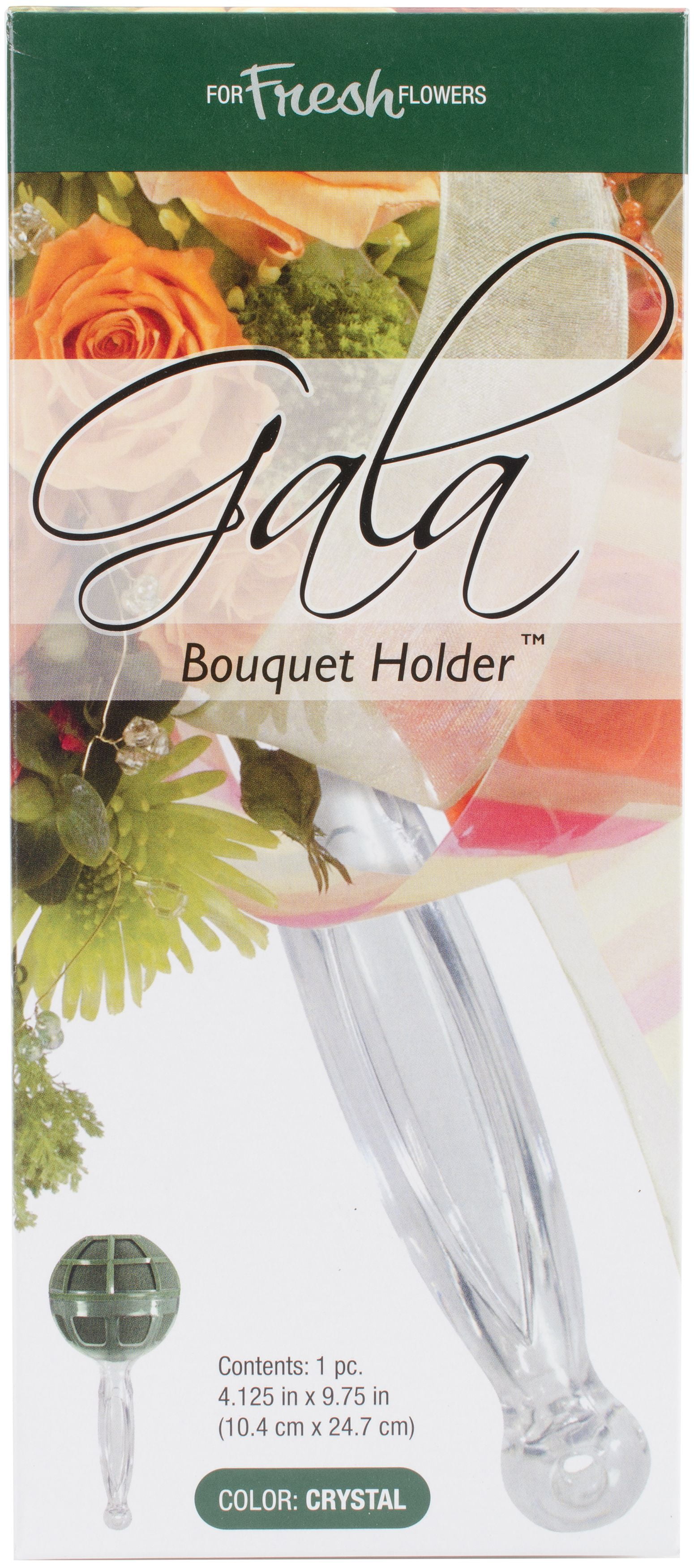 Gala Bouquet Holder W/Artesia Wet Foam 4"X9"