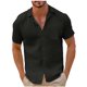 thumbnail image 2 of pstuiky camisetas de hombre, Camiseta informal de manga corta con botones y solapa para hombre ropa de hombre xl, 2 of 3