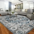 thumbnail image 2 of HOMERRY Area Rug 9'x 12' Area Rugs for Living Room Washable Floor Cover for Bedroom Soft Large Vintage Boho Rug, Blue, 2 of 6