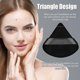 thumbnail image 2 of 9 piezas de borlas triangulares para maquillaje facial, esponja de maquillaje de terciopelo suave, 2 of 5