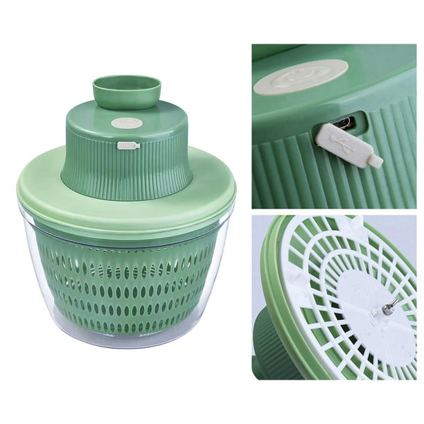 Lavadora de verduras, coladores, herramienta para hacer ensaladas, escurridor de lechuga, filtro de drenaje, cesta, contenedor, para ensalada, perfecl Centrifugador de ensalada eléctrico