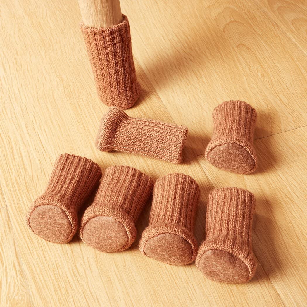 16 PCS Furniture Leg Socks Covers High Elastic Knitted Chair Leg