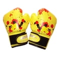 thumbnail image 3 of Toystoory 1 par de guantes de boxeo para niños, saco de boxeo deportivo de cuero PU, guantes de entrenamiento para niños, guante de entrenamiento de Boxeo Amarillo Toystoory OD000223-04, 3 of 6
