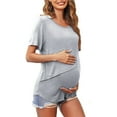 thumbnail image 5 of Floleo Women's Maternity Nursing Tops Short Sleeve Breastfeeding Top Nursing Shirts Casual Clothes, 5 of 6