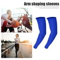 thumbnail image 2 of Unique Bargains 1 Pair Arm Shapers Arm Slimming Sleeves Fat Burning Light Weight Blue Polyester, 2 of 6
