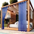 thumbnail image 6 of JilgTeok Household Necessities Outdoor Curtains for Patio - Waterproof Grommet Top Curtains, Transparent Outside Curtain for Gazebo, Porch, Pergola, Cabana, Deck, Sunroom(51.96*83.85in), 6 of 6