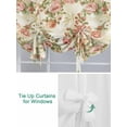 thumbnail image 3 of Pink Rose Fall Tie Up Curtains for Windows 45 Inch Length Balloon Curtains Kitchen Adjustable Balloon Window Shade Thanksgiving Vintage Pastoral Floral Tie Up Valance Bathroom Curtain Window 42"x45", 3 of 6