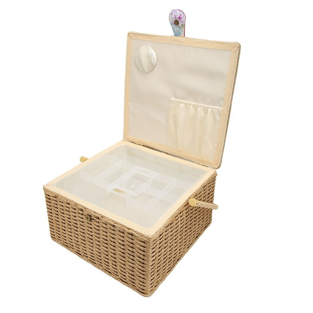 Sewing Supplies Organizer, Double Layer Sewing Box Organizer