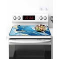thumbnail image 2 of Stove Top Covers for Electric Stove 36x21 Inches, Blue Marble Heat Insulation Fireproof Glass Cooktop Protector, Modern Ink Painting Abstract Art Multipurpose Countertop Stovetop Cover for Kitchen, 2 of 8