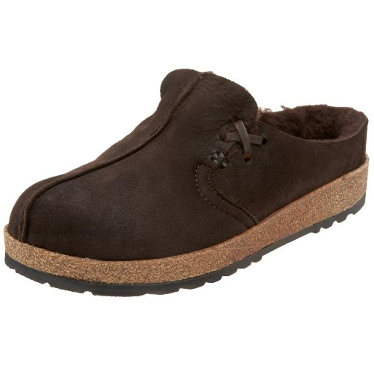 haflinger shearling clogs