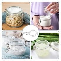 COSMOBETTY Mason Jars Wire Clamp Silver 10Pcs Airtight Spice Jars