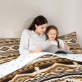thumbnail image 4 of Homewish Aztec Geometric Rhombus Twin Comforter Sets,Vintage Brown Boho Bedding Set,Reversible,2 Pieces,1 Comforter and 1 Pillowcase, 4 of 7