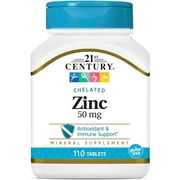21st Century Chelated Zinc 50 mg 110 Tabs