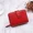 Red, variant on Women Wallets 2024 New Luxury Brand Red Black Small Mini Coin Purse Hasp Card Holder Lady Wallet Zipper Female Leather Buckle