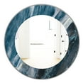 thumbnail image 1 of Designart Miroir Moderne 'bleu Indigo' - Miroir Mural Ovale Ou Rond - 24x24, 1 of 5