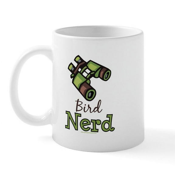 CafePress - Bird Nerd Birding Ornithology Mug - 11 oz Ceramic Mug - Novelty Coffee Tea Cup