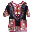 thumbnail image 2 of Camisa dashiki africana,vestidos africanos mujeres hombres camisa africana ropa,Camisa Dashiki africana de color brillante,Ropa con estampados africanos Camisas clásicas Tops,Camiseta, 2 of 8