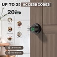 thumbnail image 3 of Fingerprint Door Lock，Smart Door Knob, Smart Lock Biometric Door Lock Fingerprint Door knob with App Control Suitable for Bedroom,Cloakroom,Apartments Offices,Hotels(Black), 3 of 7