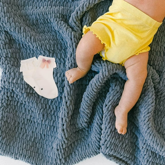 HOOWIFFY Newborn Baby Girl Socks 2 Pairs Cotton Soft Comfortable Assorted Colors