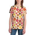 thumbnail image 2 of Honeii Donut Print Youth Short Sleeve T-Shirt,Boys Athletic Shirt,Quick Dry Short Sleeve Performance Moisture Wicking T Shirt, 2 of 6
