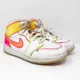 thumbnail image 2 of Ni - ke Ni - ke Boys Air Jordan 1 Mid CV4611-100 White Basketball Shoes Sneakers Size 6Y, 2 of 5