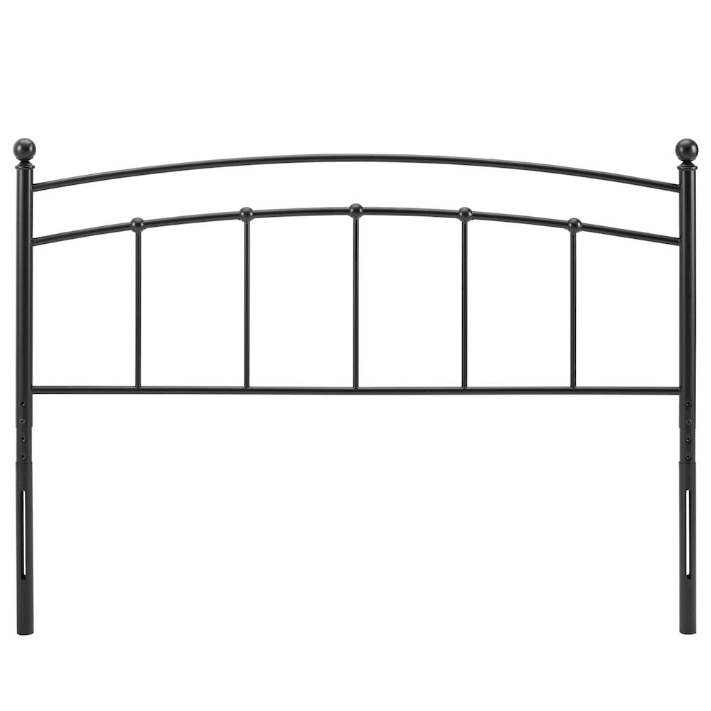 Modway Abigail Queen Modern Style Powder Coated Iron Headboard in Black