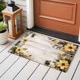 thumbnail image 5 of Yellow Floral Spring Area Rugs 2x3 for Living Room, Summer Rustic Botanical Vintage Wood Non Slip Washable Rug Runner, Low Pile Indoor Floor Carpet Mat Bathroom Rugs for Bedroom, Kids Room, 5 of 9