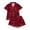 B348 Red1, variant on Likimi Toddler Girls Halloween Pajamas Set Short Sleeve Hallowmas Cartoon Print Lapel Button Down Pjs Tops With Shorts For Party Casual Homewear