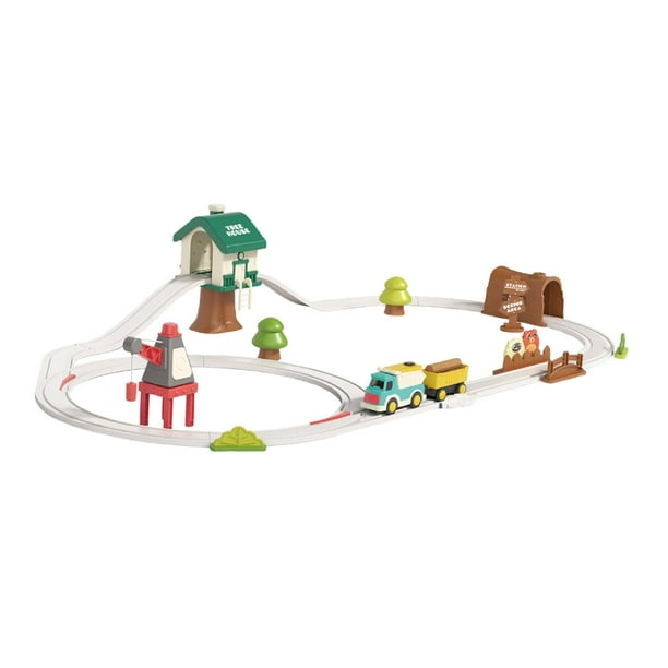 Juego de vías de tren eléctrico para niños, juego de tren de juguete para niños de 3, 4, 5, 6, 7 y 8 años o más, regalo Pista forestal XL