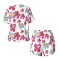 thumbnail image 2 of Sigee Watercolor Flowers for Sleepwear Casual Pjs with Pockets Women's Pajamas Sets Shorts 2 Piece Short Sleeve Lounge Sets Small, 2 of 9
