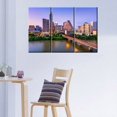 thumbnail image 2 of TISHIRON 3PCS Framed Canvas Wall Art Set,36"x24" Downtown on The Colorado River Canvas Art Decor, 2 of 7