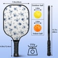 thumbnail image 4 of Pickleball Paddles Set,Pioneer Flower Floral Print Pattern Fiberglass Surface Pickleball Racket Set with 2 Indoor Outdoor Pickleball Balls and Pickleball Bag,Pickle-ball Equipment, 4 of 6