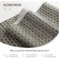 thumbnail image 3 of GoDear Design Adjustable Sliding Panel Track Vertical Blinds 45.8"- 86" W x 96" H, Extendable Sliding Door Blinds for Glass Patio Doors, Large Window Blinds, Trimmable Woven Panel Curtains, Komorebi, 3 of 8