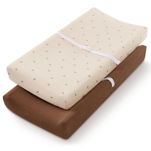 Funda para cambiador Blissful Diary, muselina y algodón, paquete de 2