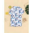 thumbnail image 6 of Aojekbee Baby Boy's Swimsuit Dinosaur Print Half Zip Up Round Neck Short Sleeve Rash Guard Swimwear Infant Toddler Bathing Suit, 6 of 10