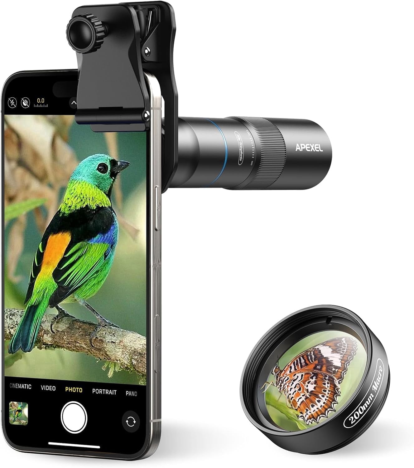 Apexel 20-60X Zoom Telephoto Lens, High Power HD Telephoto Phone